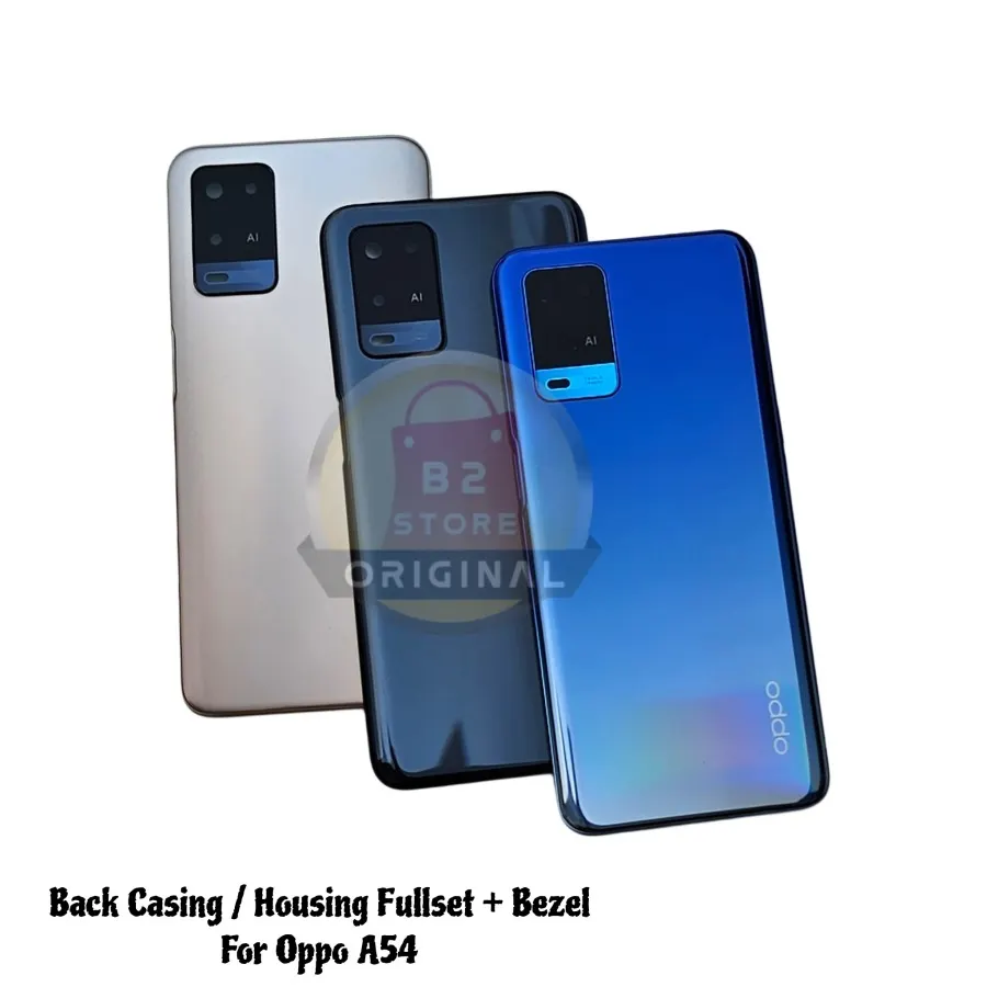 Original BACK CASING HOUSING KESING FULLSET BACKDOOR + TULANG BEZEL OPPO A54