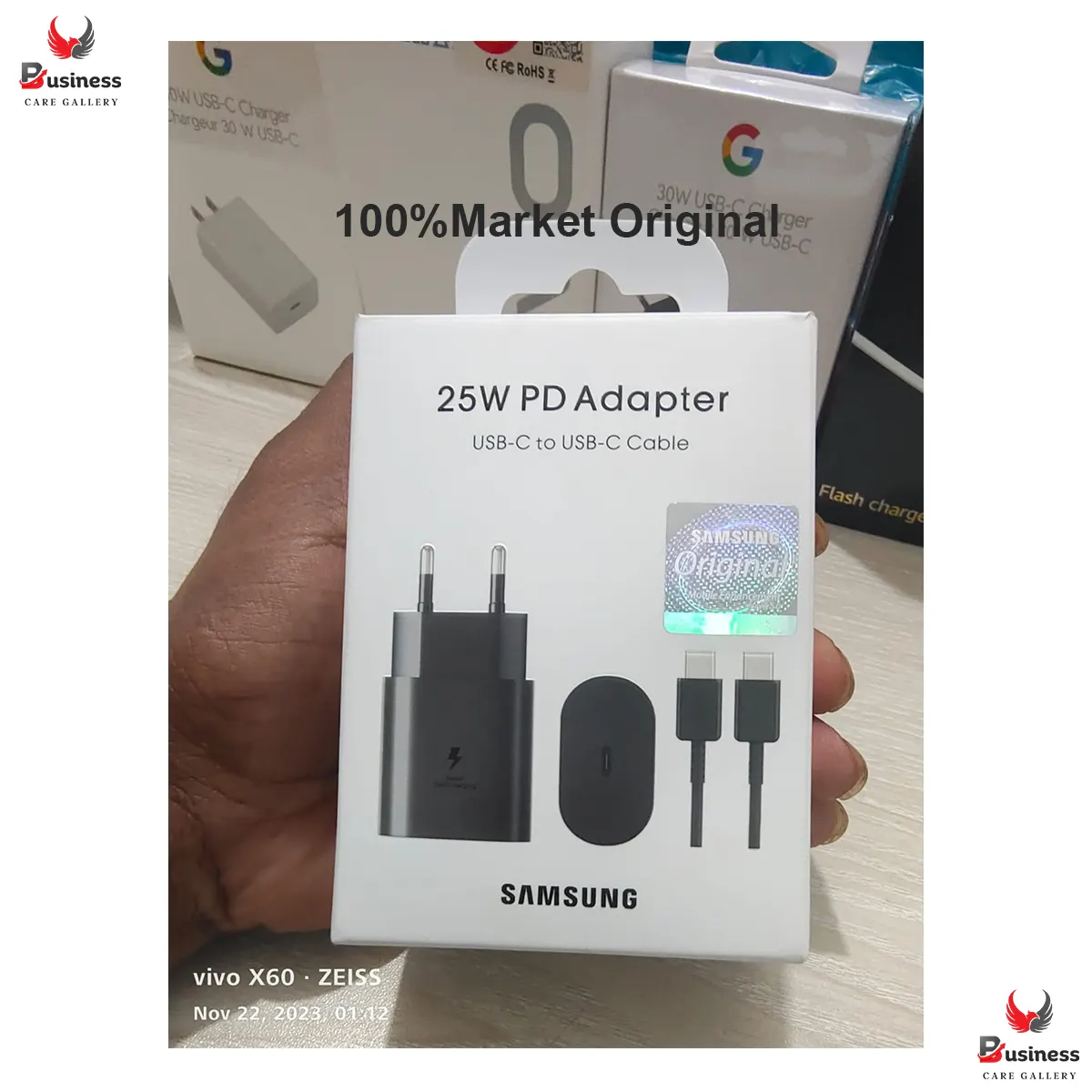 Original Samsung 25W Adapter with Type - C Cable