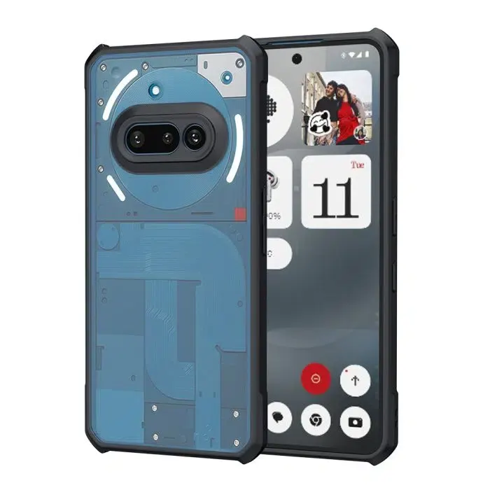 Xundd Back Cover for Nothing Phone 3A Transparent Hybrid Hard PC Back Bumper