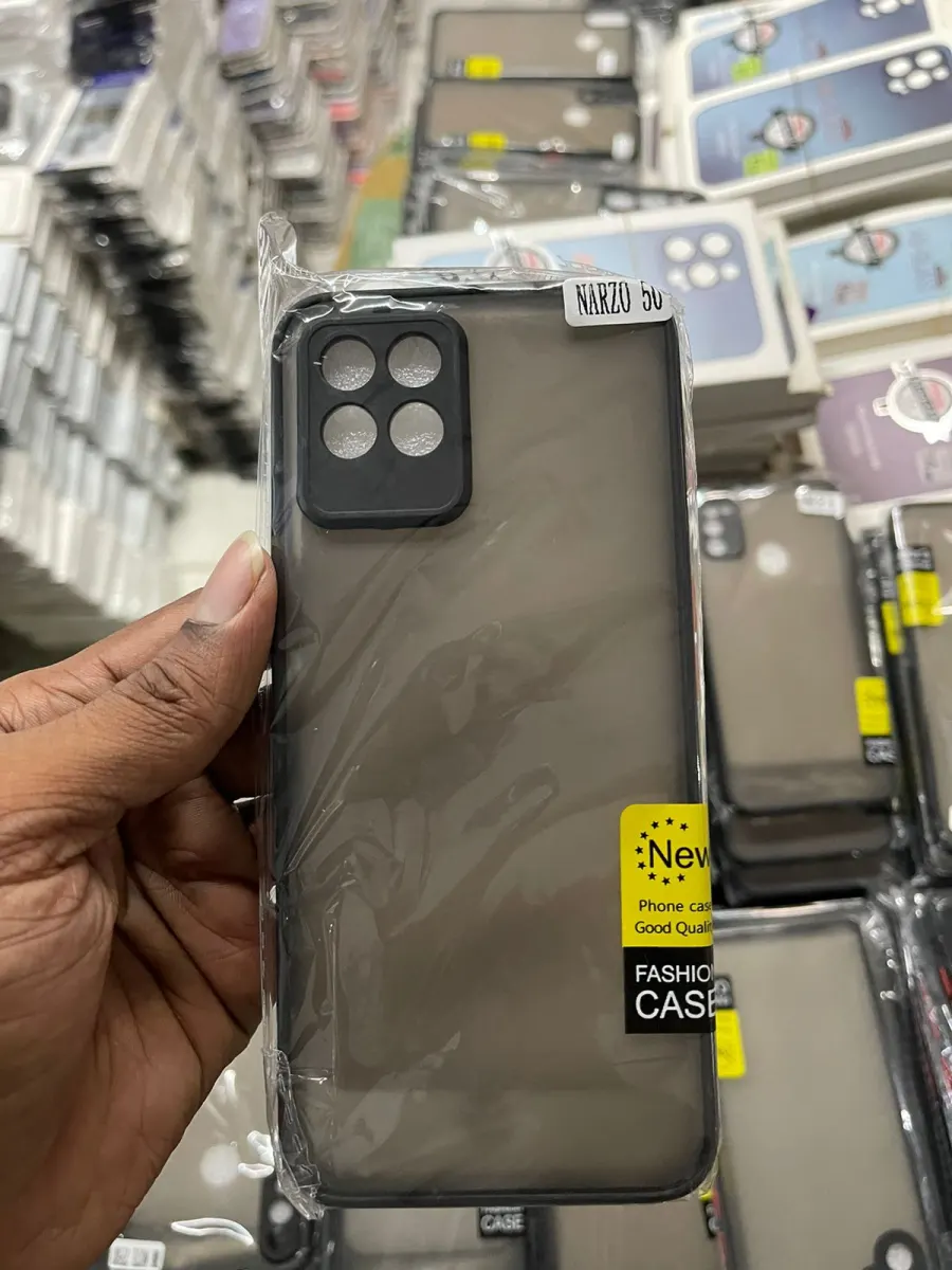 Premium Liquid Matte cover for Realme Narzo 50 Back Cover with Camera Protection - Price in Bangladesh
