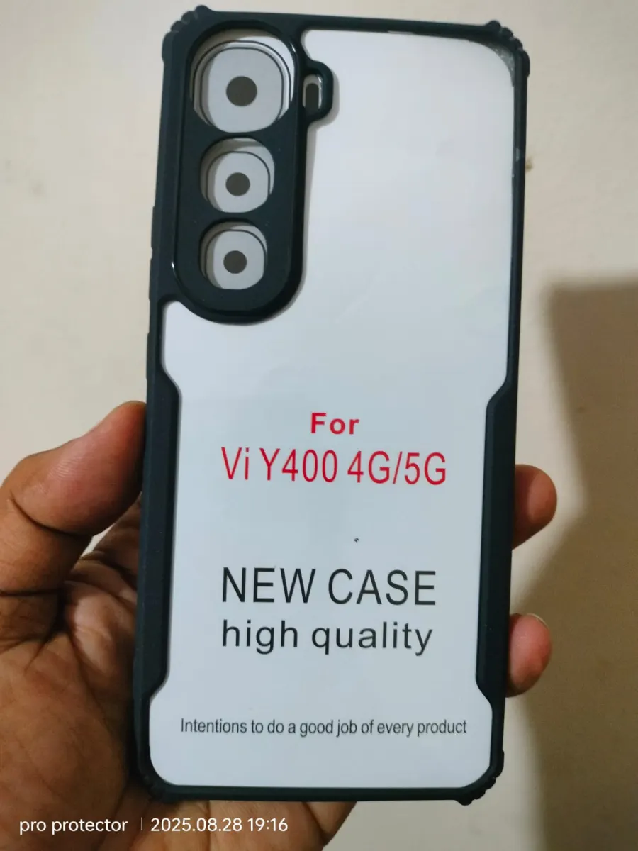 Xundd Back Cover for vivo Y400 4g 5gTransparent Hybrid Hard PC Back Bumper