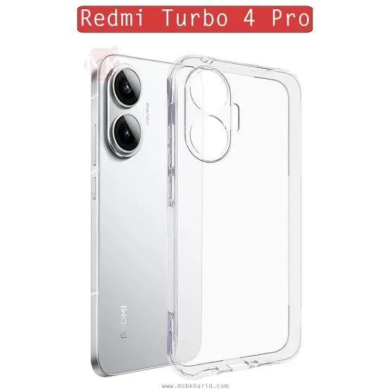 Transparent Back Cover For Xiaomi Redmi Turbo 4 Pro Anti Yellow Cover ( Mobile Cover )