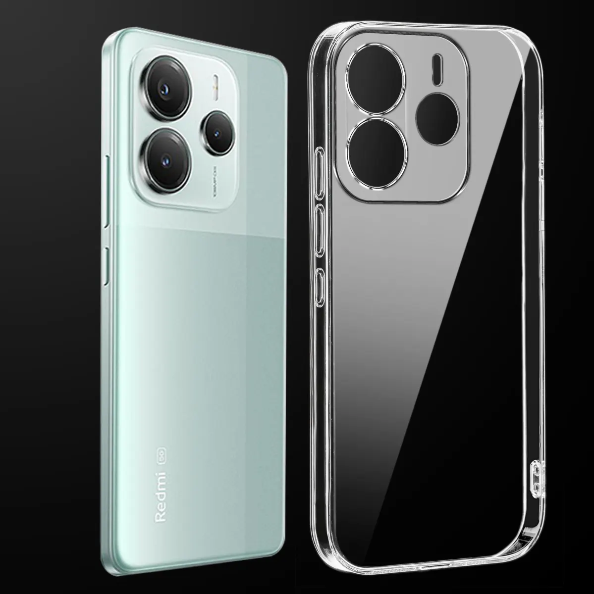 Transparent Back Cover For REDMI NOTE 14 4G Anti Yellow Cover ( Mobile Cover )