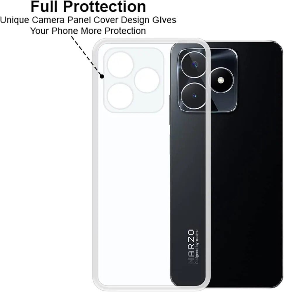 Transparent Back Cover For REALME C63 4G Anti Yellow Cover ( Mobile Cover )