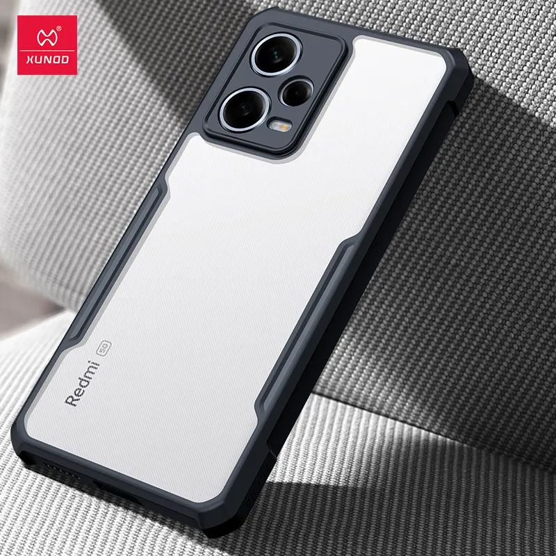 Xundd Back Cover for Redmi Note 12 Pro Plus 5G Transparent Hybrid Hard PC Back Bumper