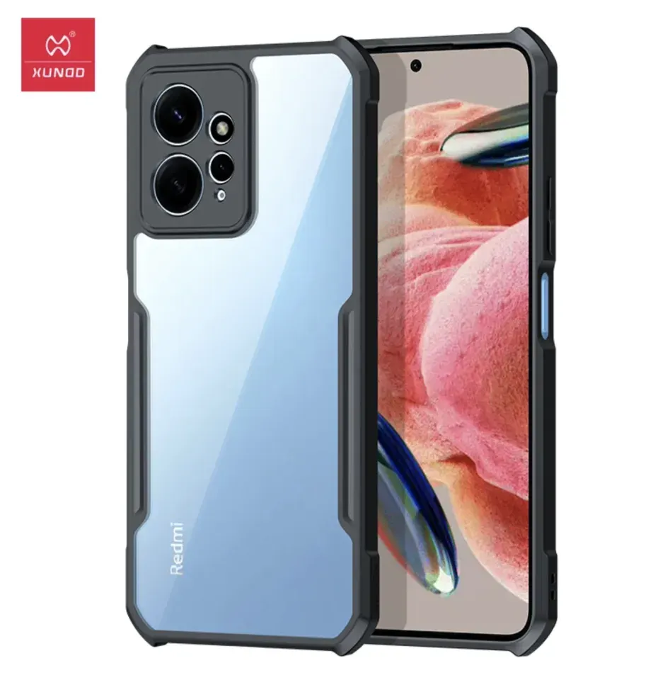 Xundd Back Cover for Redmi Note 12 4G Transparent Hybrid Hard PC Back Bumper
