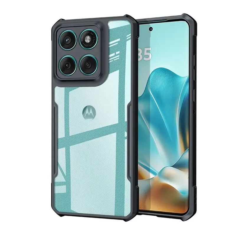 Xundd Back Cover for Motorola Edge 70 Fusion Transparent Hybrid Hard PC Back Bumper