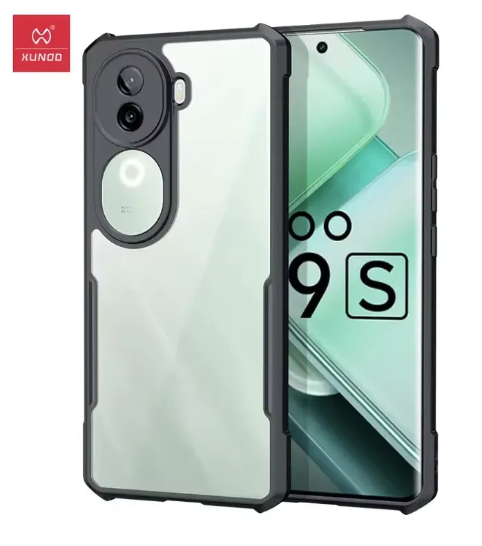 Xundd Back Cover for Vivo V40e Transparent Hybrid Hard PC Back Bumper