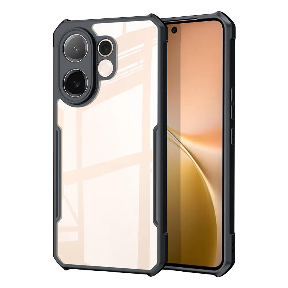 Xundd Back Cover for Vivo V60 5G Transparent Hybrid Hard PC Back Bumper