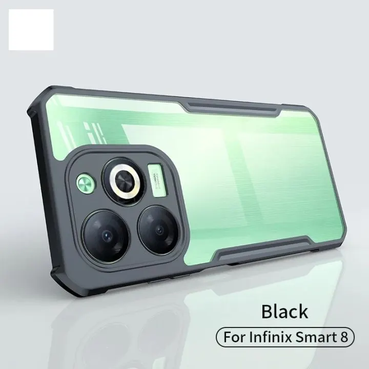 Xundd Back Cover for Infinix Smart 20 Transparent Hybrid Hard PC Back Bumper