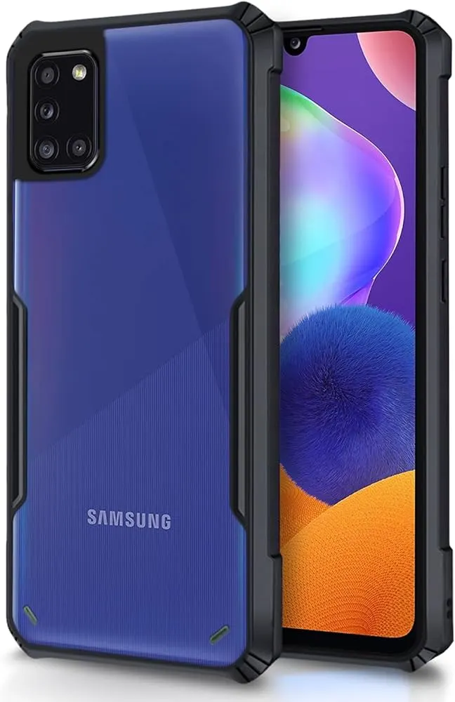 Xundd Back Cover for Samsung Galaxy A31 Transparent Hybrid Hard PC Back Bumper