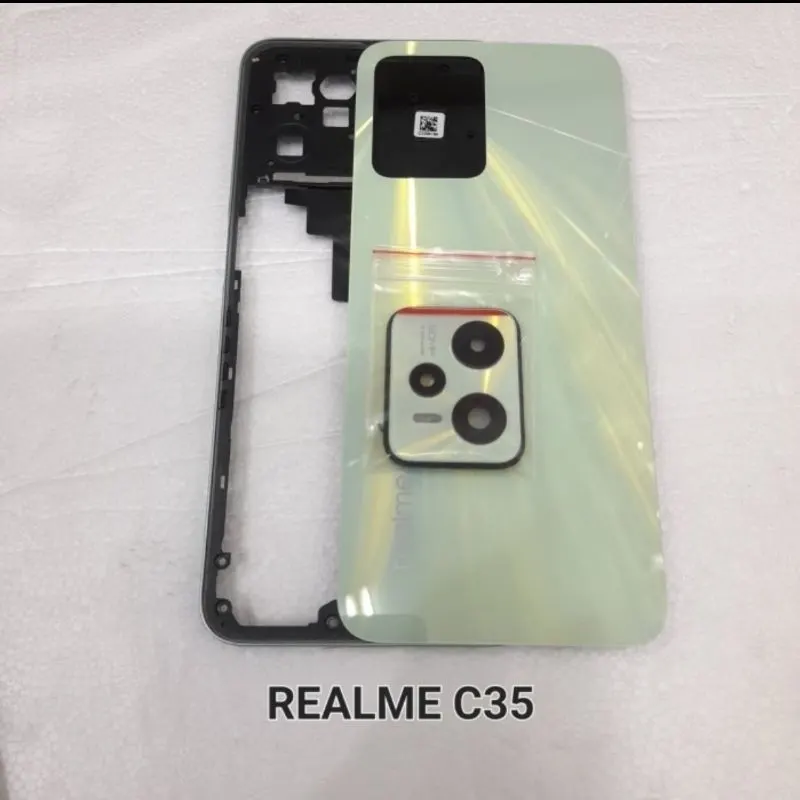 Realme C35 Housing Backshell With Side Frame , Side Button and Camera Lens Complete Body Casing Replacement For Realme C35 - Price in Bangladesh
