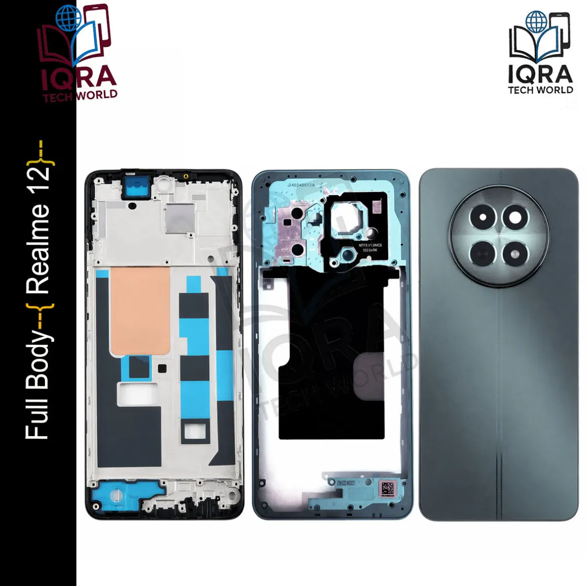 Realme 12 Full Body Housing / Middle Frame Chassis with Back Panel - Price in Bangladesh