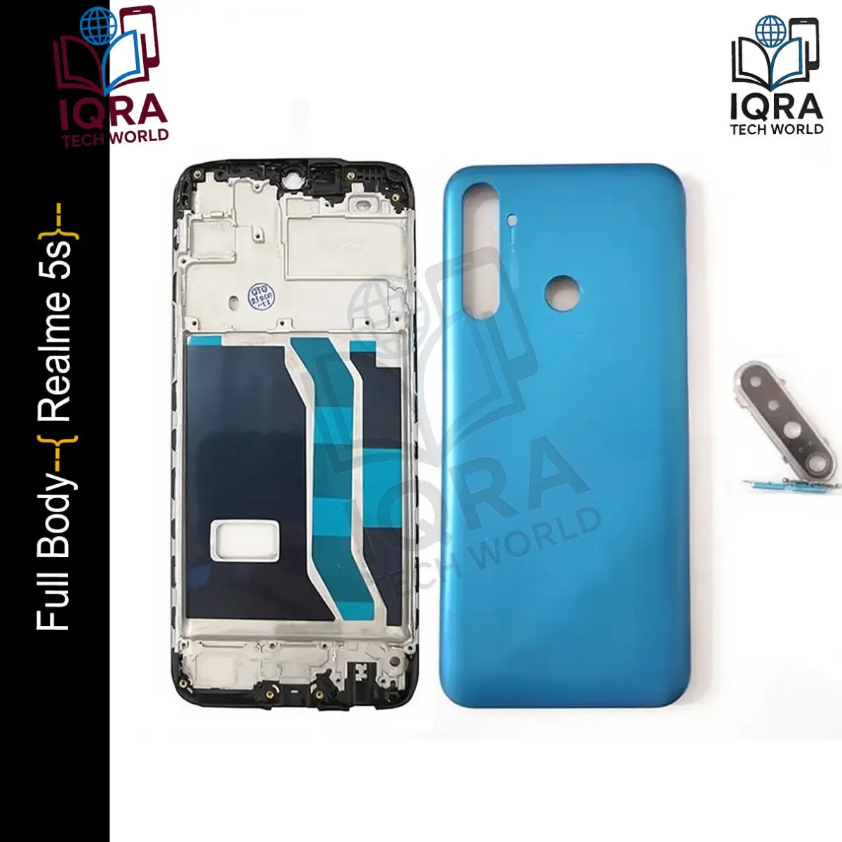 Realme 5s Full Body Housing / Middle Frame Chassis with Back Panel(Blue) - Price in Bangladesh