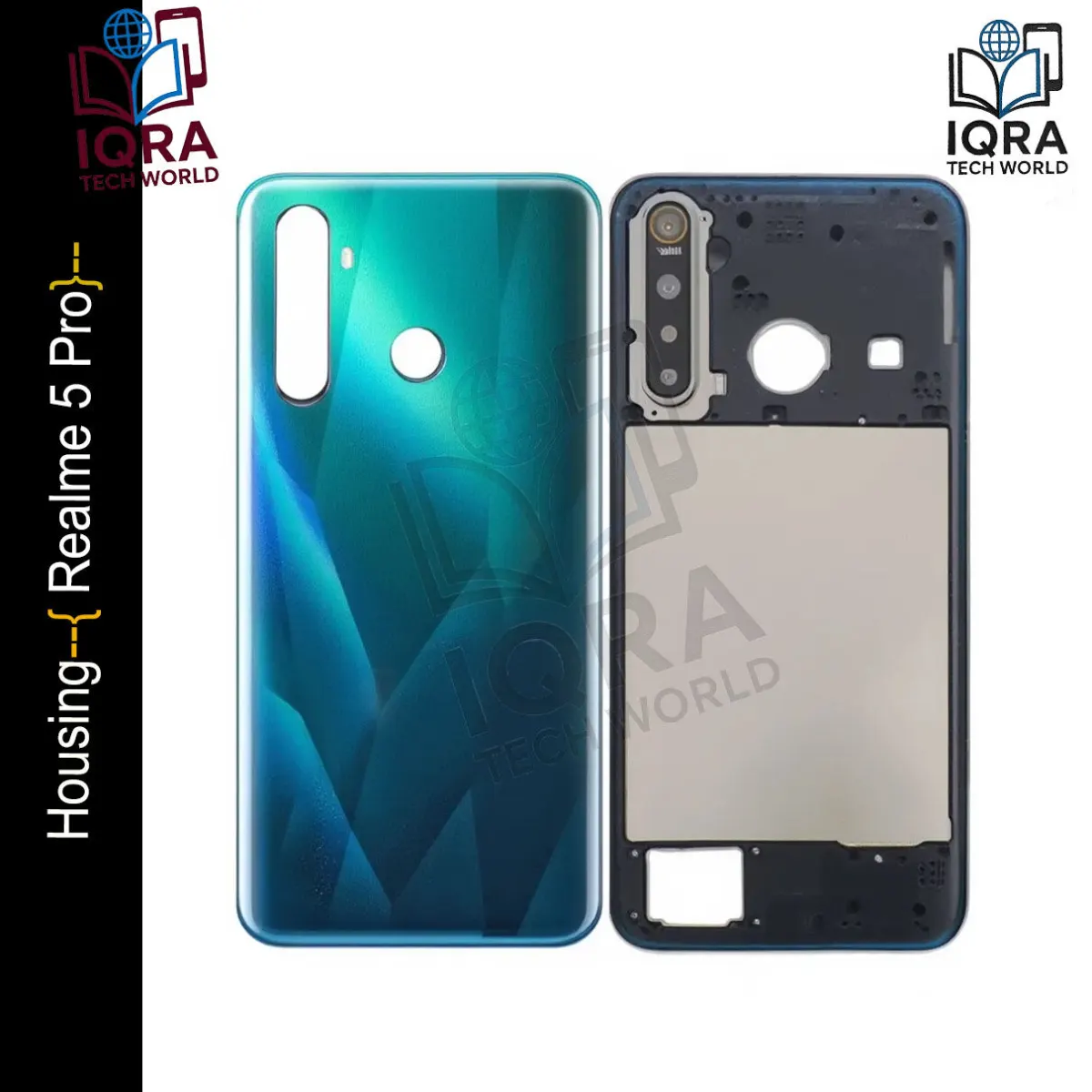 Realme 5 Pro (Backshell) Back Panel with Side Frame Housing(Green) - Price in Bangladesh