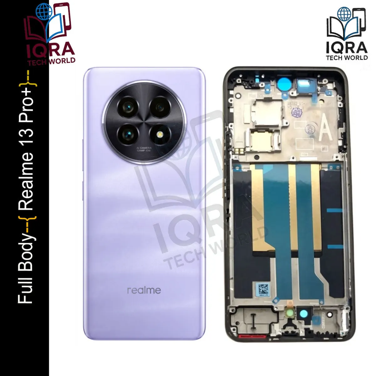 Realme 13 Pro+ Full Body Housing / Middle Frame Chassis with Back Panel(Purple) - Price in Bangladesh