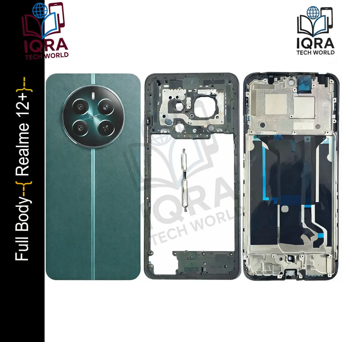 Realme 12+ Full Body Housing / Middle Frame Chassis with Back Panel(Green) - Price in Bangladesh