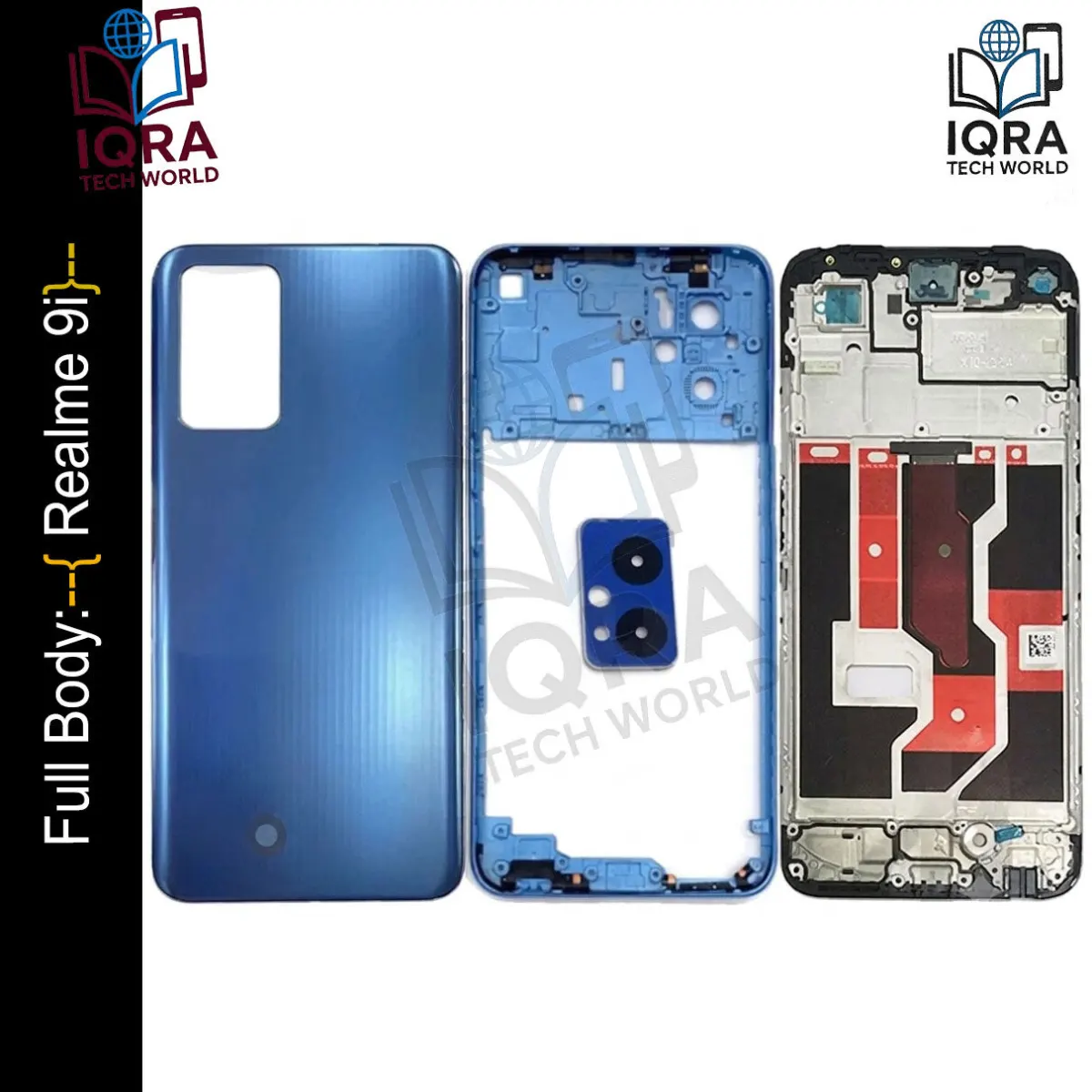 Realme 9i Full Body Housing / Middle Frame Chassis with Back Panel(Blue) - Price in Bangladesh
