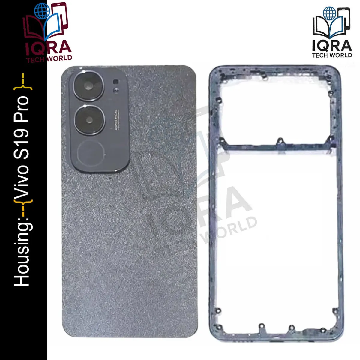 Vivo S19 Pro (Backshell) Back Panel with Side Frame Housing(Black) - Price in Bangladesh