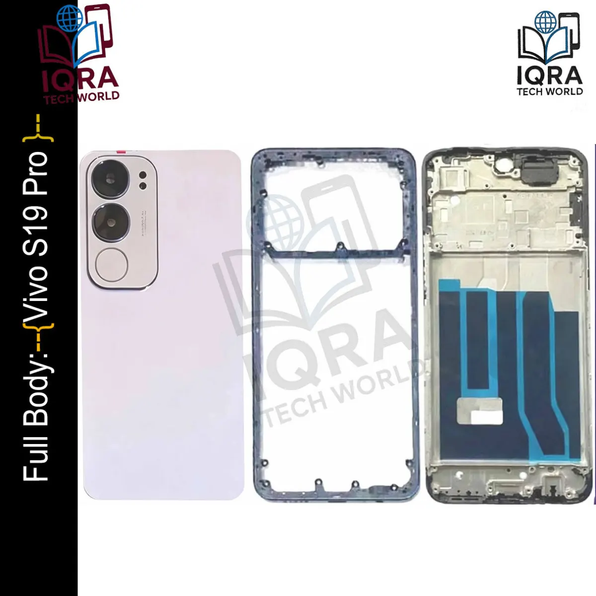 Vivo S19 Pro Full Body Housing / Middle Frame Chassis with Back Panel(Silver) - Price in Bangladesh