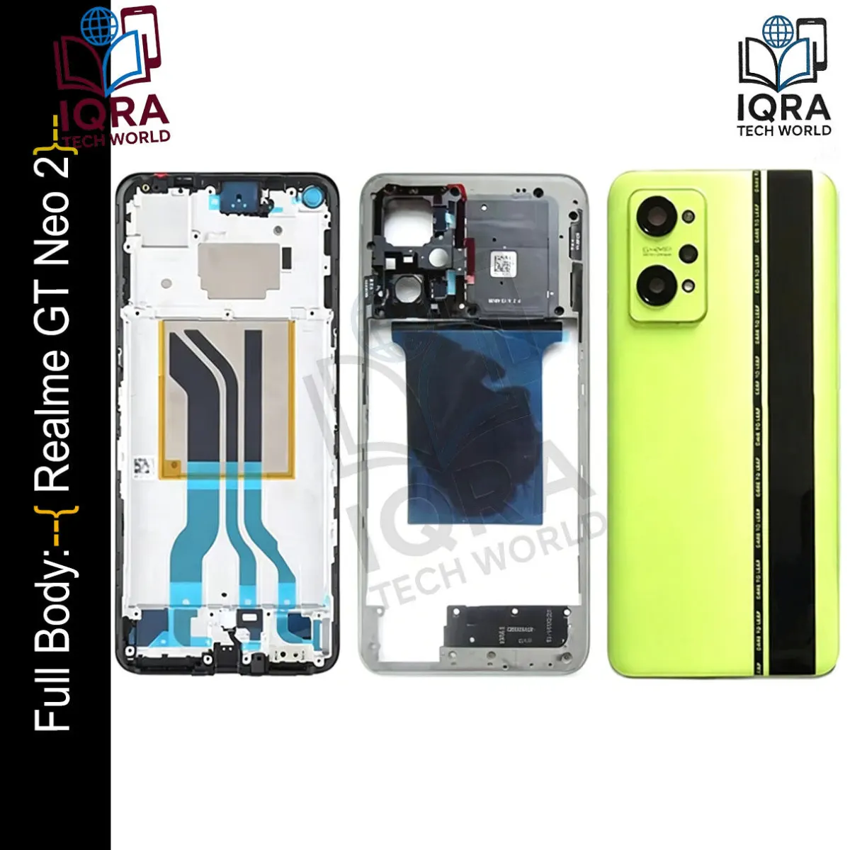 Realme GT Neo 2 Full Body Housing / Middle Frame Chassis with Back Panel(Green) - Price in Bangladesh