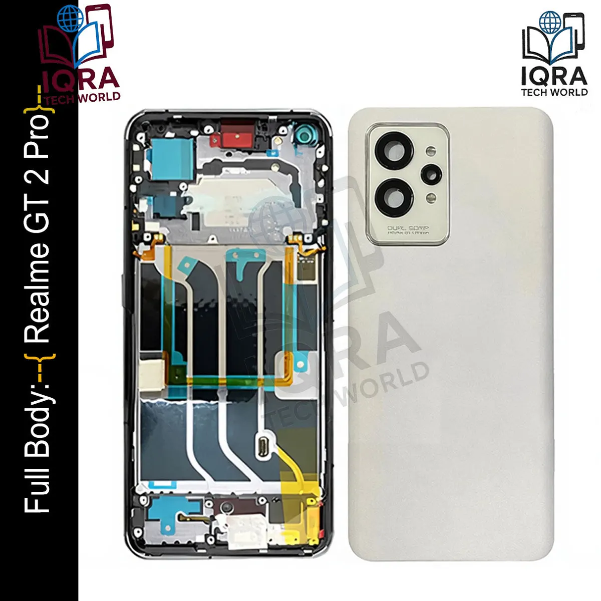 Realme GT 2 Pro Full Body Housing / Middle Frame Chassis with Back Panel(White) - Price in Bangladesh