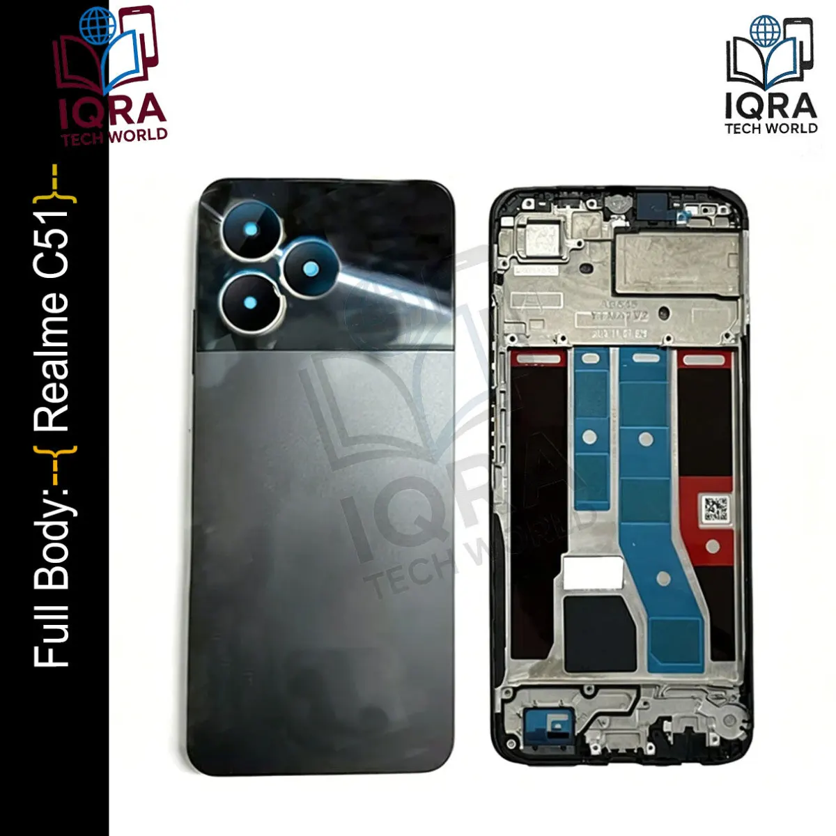 Realme C51Full Body Housing / Middle Frame Chassis with Back Panel(Black) - Price in Bangladesh