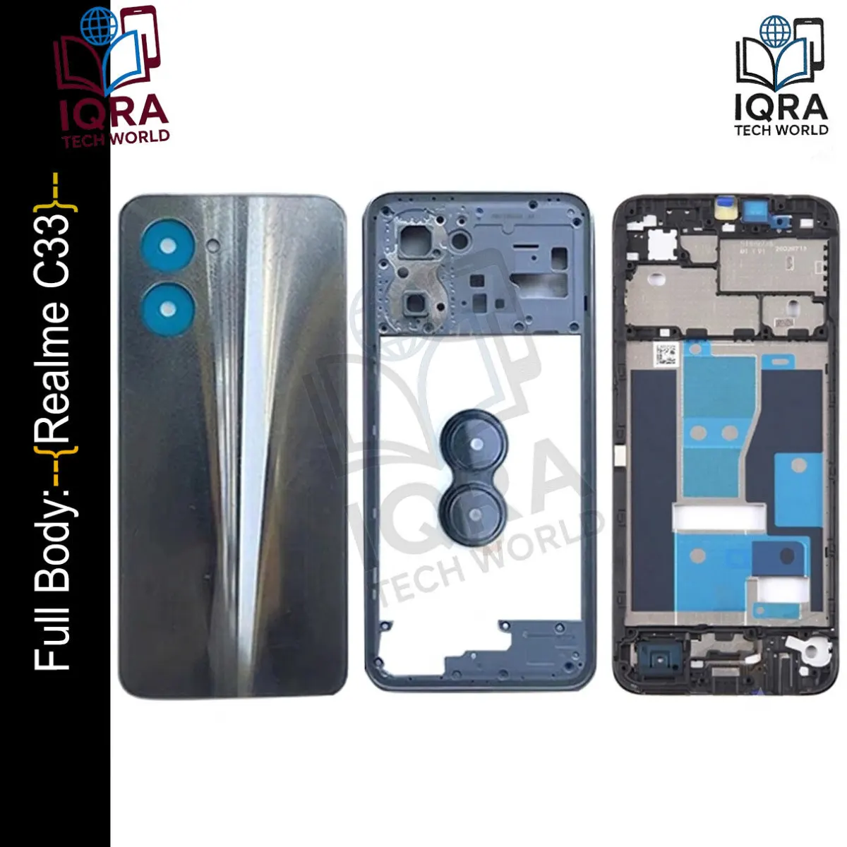 Realme C33 Full Body Housing / Middle Frame Chassis with Back Panel(Gold) - Price in Bangladesh