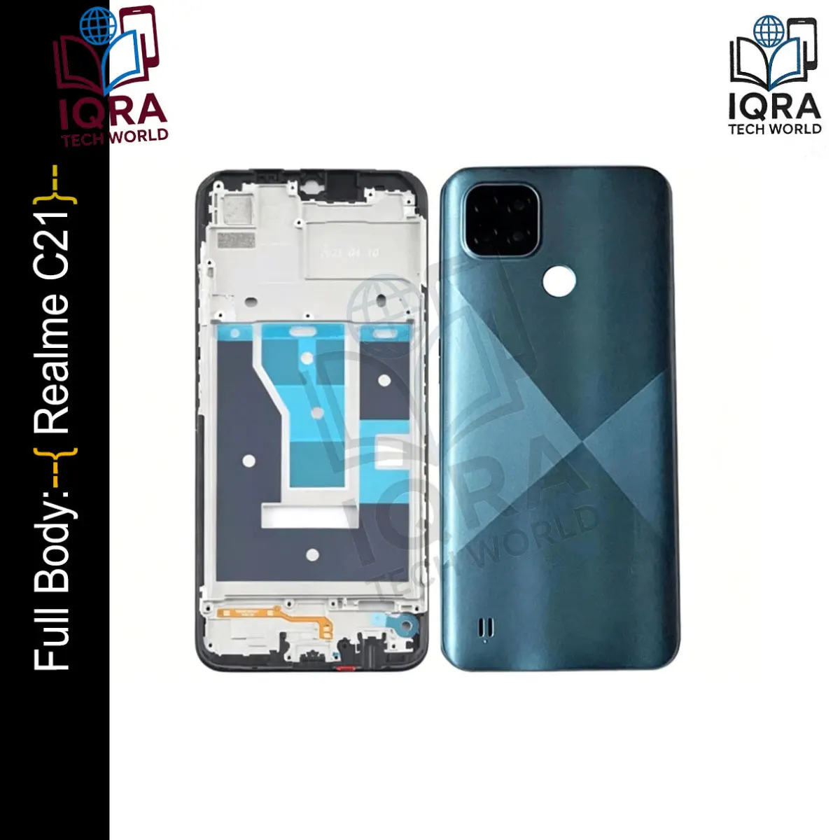 Realme C21Full Body Housing / Middle Frame Chassis with Back Panel(Blue) - Price in Bangladesh