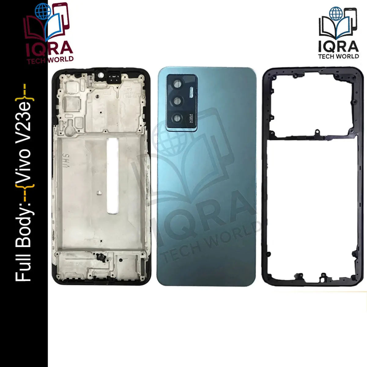 Vivo V23e Full Body Housing / Middle Frame Chassis with Back Panel(Black) - Price in Bangladesh