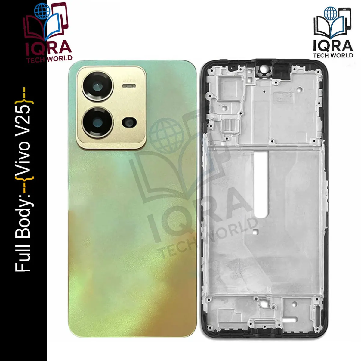 Vivo V25 Full Body Housing / Middle Frame Chassis with Back Panel(Gold) - Price in Bangladesh