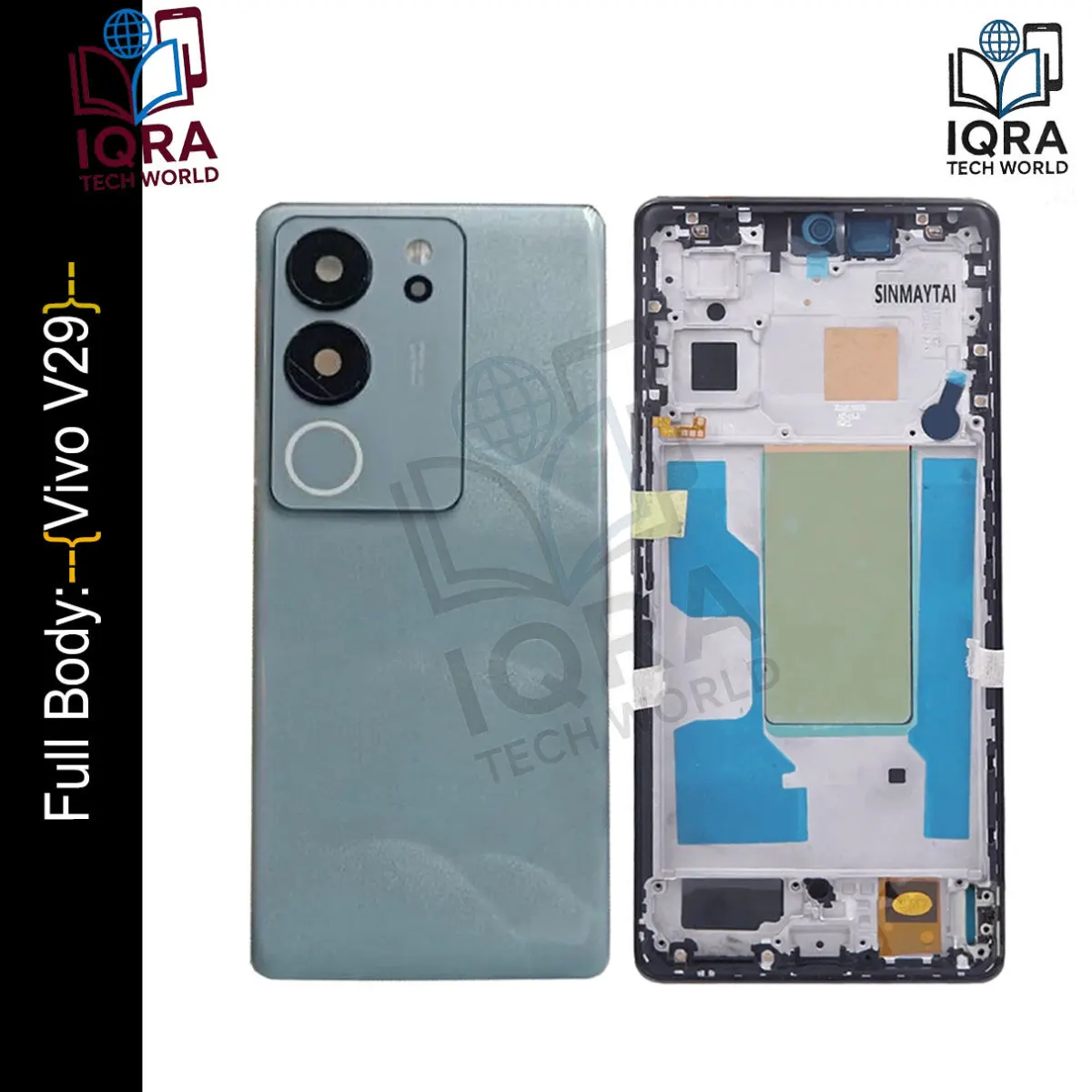 Vivo V29 Full Body Housing / Middle Frame Chassis with Back Panel(Blue) - Price in Bangladesh