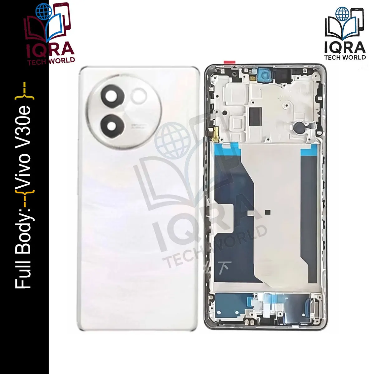 Vivo V30e Full Body Housing / Middle Frame Chassis with Back Panel(White) - Price in Bangladesh