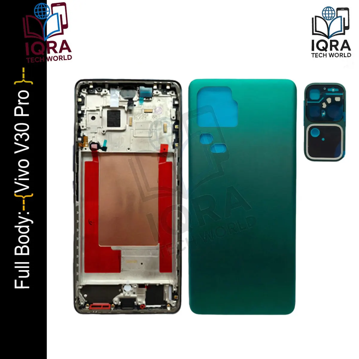 Vivo V30 Pro Full Body Housing / Middle Frame Chassis with Back Panel(Green) - Price in Bangladesh