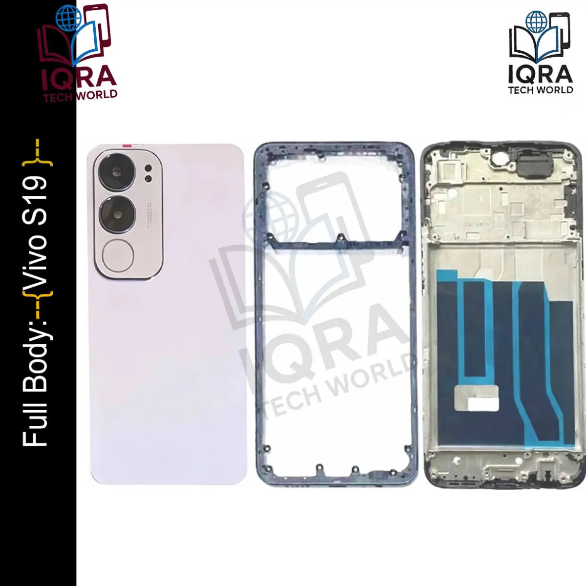 Vivo S19 Full Body Housing / Middle Frame Chassis with Back Panel(Silver) - Price in Bangladesh