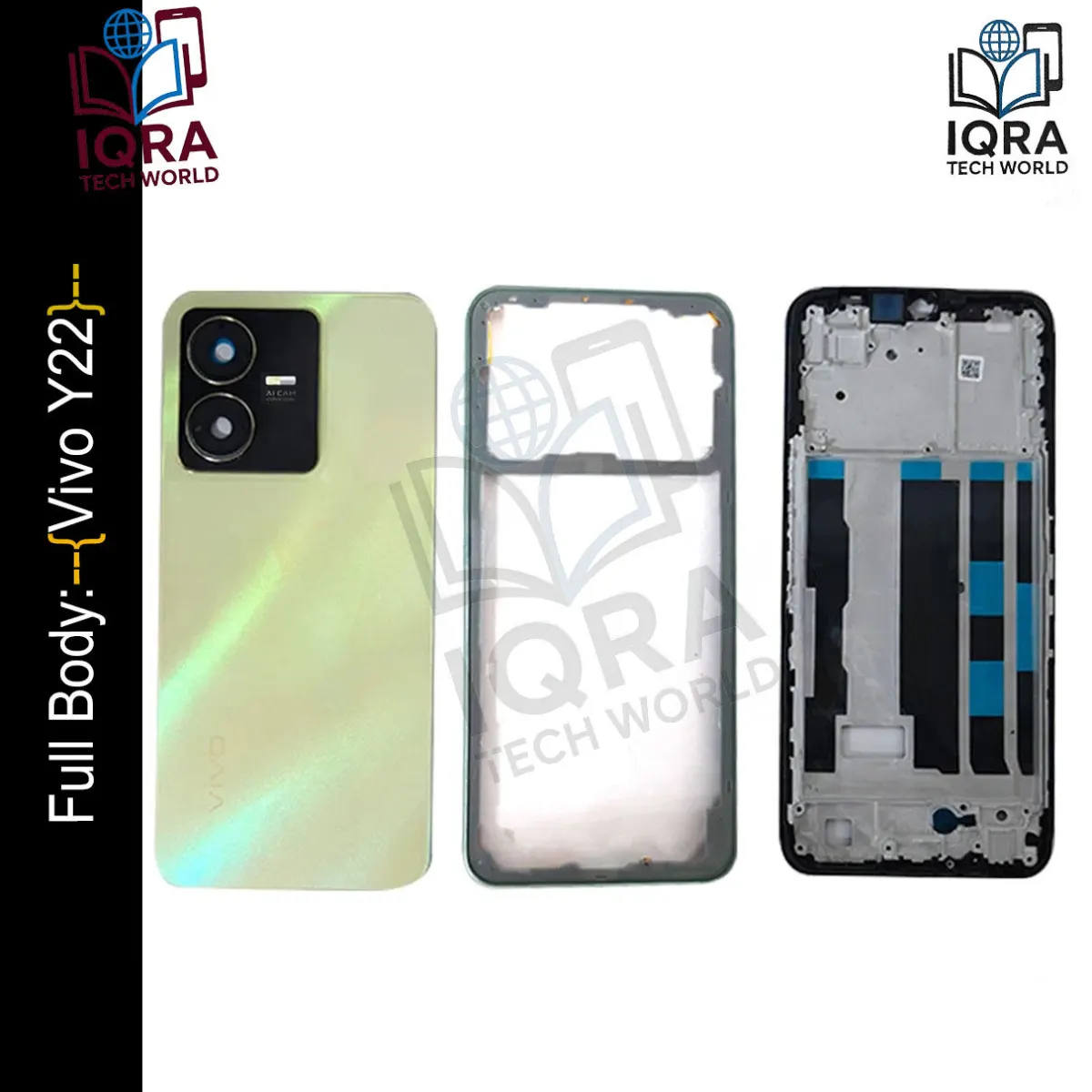 Vivo Y22 Full Body Housing / Middle Frame Chassis with Back Panel(Gold) - Price in Bangladesh