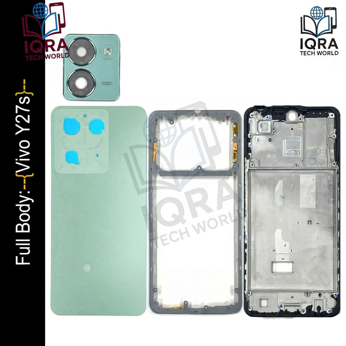Vivo Y27s Full Body Housing / Middle Frame Chassis with Back Panel(Green) - Price in Bangladesh