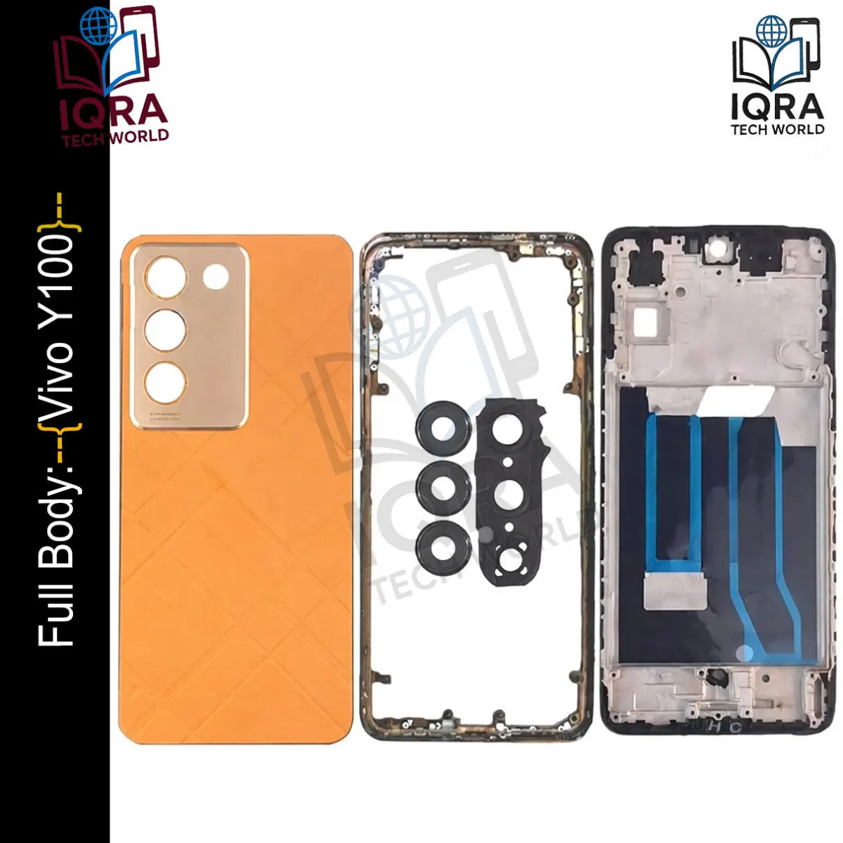 Vivo Y100 Full Body Housing / Middle Frame Chassis with Back Panel(Orange) - Price in Bangladesh