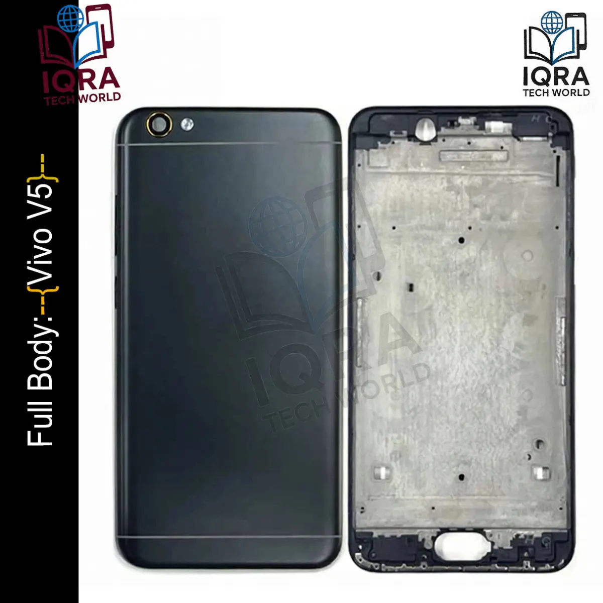 Vivo V5 Full Body Housing / Middle Frame Chassis with Back Panel(Black) - Price in Bangladesh