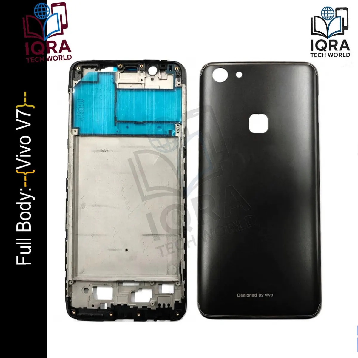 Vivo V7 Full Body Housing / Middle Frame Chassis with Back Panel(Black) - Price in Bangladesh