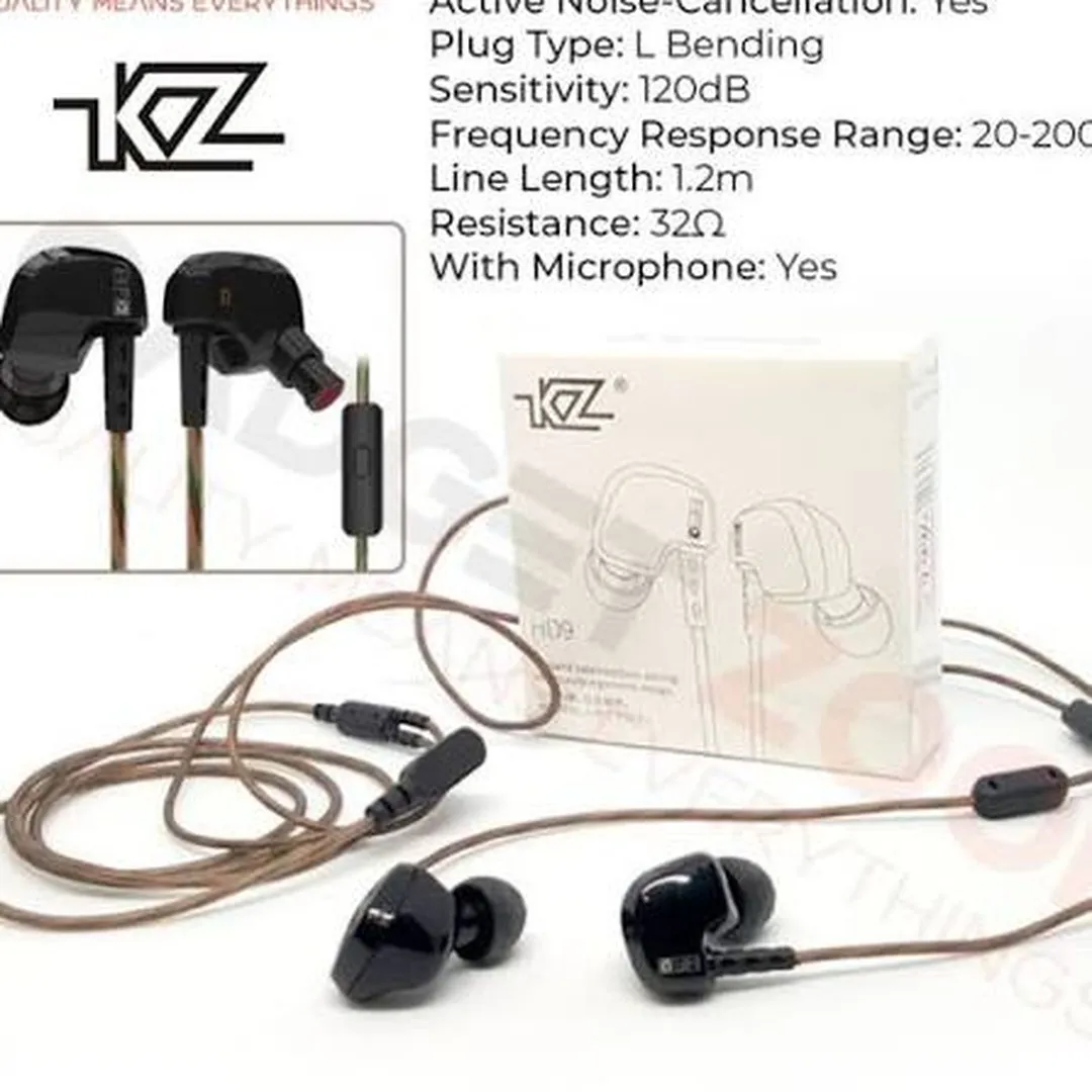 KZ HD9 Earphones HiFi Sport Earbuds Copper Earhook ear Headphones In Ear Earphone For Running With Microphone game Headset - Ear Phone - Price in Bangladesh