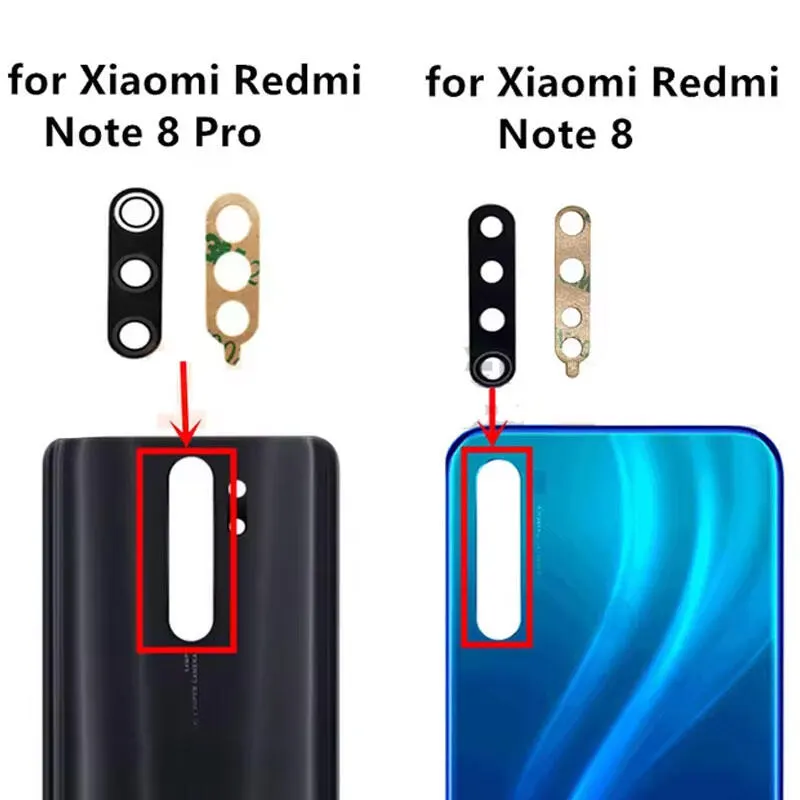 Back Rear Camera Lens Glass Compatible with Xiaomi Redmi Note 8 8 Pro 8T Camera Lens Glass Without Frame - Price in Bangladesh