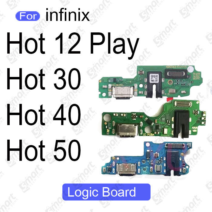 Charging Logic Board For Infinix Hot 12 Play 30 40 50 Charging Port USB Plug PCB Dock Connector Spare parts - Price in Bangladesh