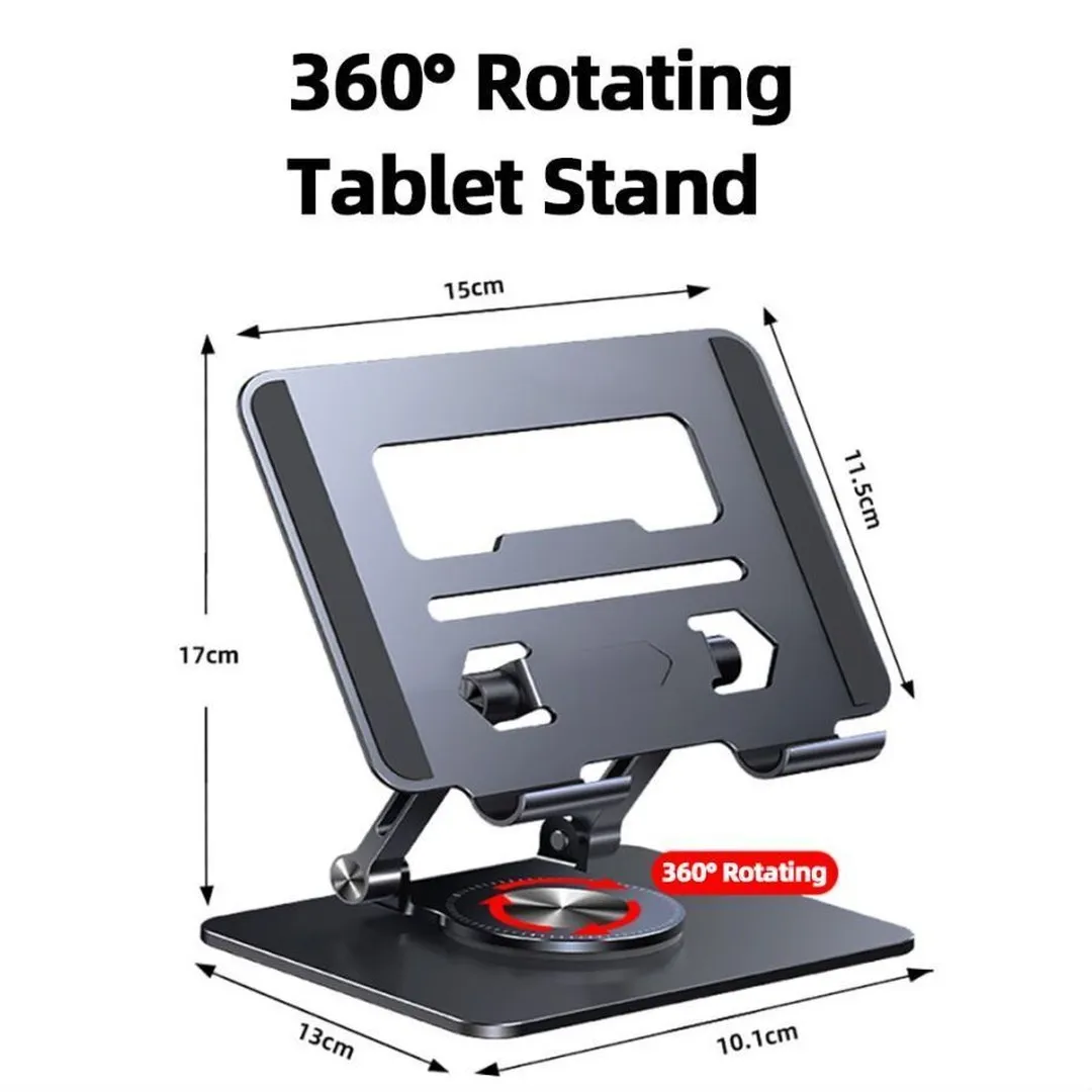 Adjustable 360° Rotating Portable Tablet Stand for 7-8 inch Tablets, High-Quality Aluminium Alloy - Price in Bangladesh