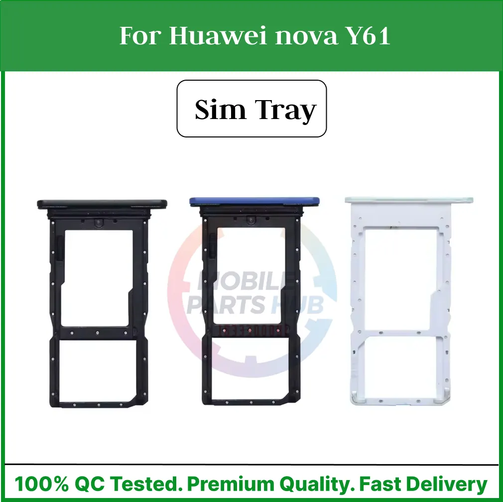 Huawei nova Y61 Nano Sim Card Tray Holder Sim Adaptor With Free Sim Ejector Pin Replacement Part - Price in Bangladesh
