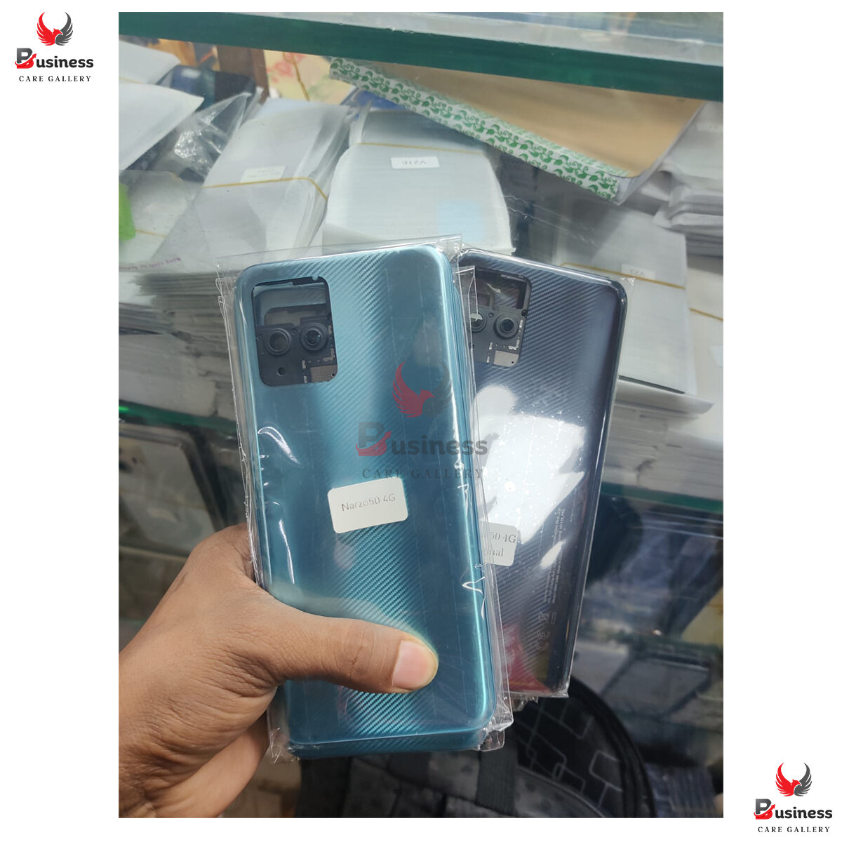 Replacement Backshell Panel + midel frame for Realme Narzo 50 4g Edition Battery Back Door Back panel - Price in Bangladesh