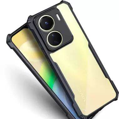For Vivo Y02s/Y16 Edge-Reinforced Shockproof Cushion Back Clear Hybrid Transparent Hard Cover Casing (Back Case Cover For Smartphone)