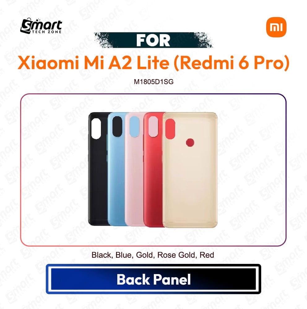 Xiaomi Mi A2 Lite (Redmi 6 Pro) - Back Shell / Back Panel / Battery Cover / Back Door Replacement Part without Camera Lens (M1805D1SG) - Price in Bangladesh