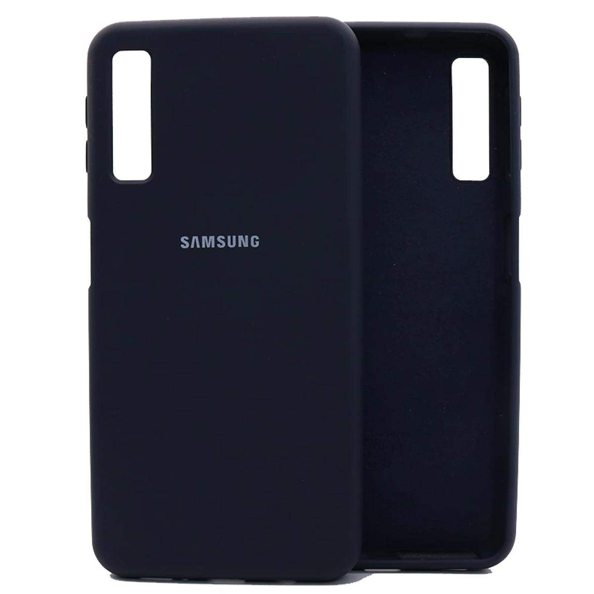 Samsung Galaxy A7(2018) Liquid Silicone Case Silky Soft-Touch Finish Back Protective Cover - Camera - Phone Back Cover