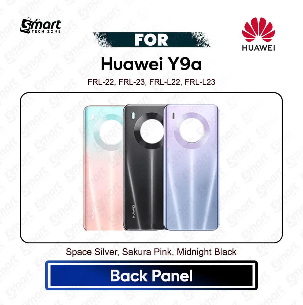 Huawei Y9a Back Cover Panel Backshell Casing with Logo All Colors Available Battery Door Replacement Part FRL-22, FRL-23, FRL-L22, FRL-L23 - Price in Bangladesh